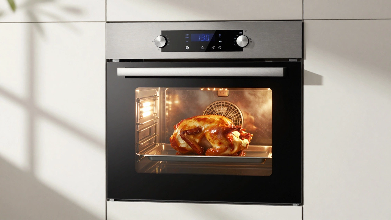 Modern energy-efficient oven with LED lighting