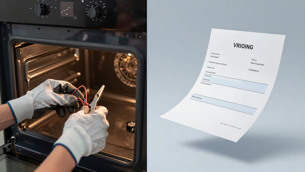 DIY oven repair versus professional service cost