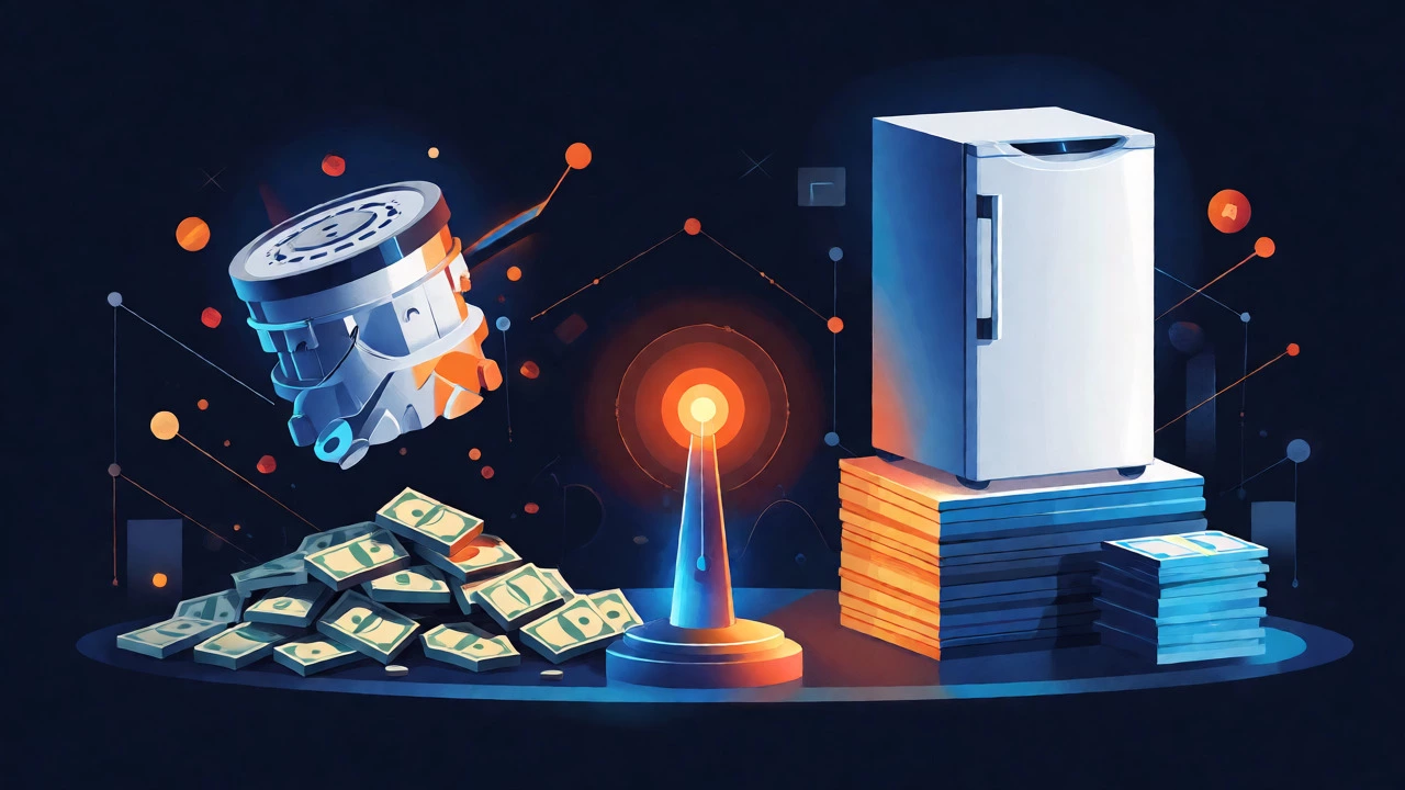 Conceptual illustration comparing freezer repair costs against replacement value